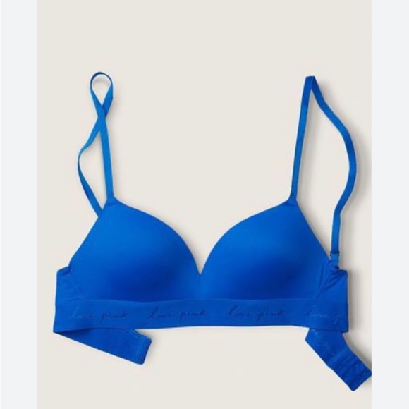 New Victoria Secret Wear Everywhere Wireless Push Up Blue Padded Multiway Bra - Picture 3 of 11